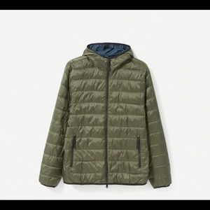 Everlane ReNew Lightweight Hooded Puffer men xs